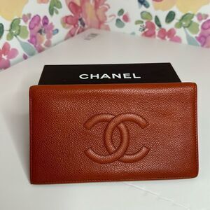 💯Authentic Chanel Caviar Bifold Long Wallet🍀